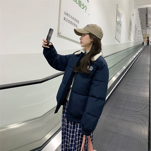 A468-P95 冬季宽松男女上衣外套棉服个性港风上衣毛领上衣图片