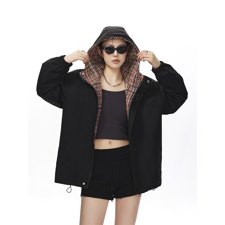 可二开小香风拼接面料大码M-5XL夹克聚酯纤维JK78079P75控118，男装夹克，星座227-7