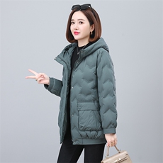 2023冬季新款时尚女装连帽羽绒服保暖轻薄显瘦外套，女装羽绒服，依恋蒂丝