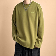 现货-2025春季新款圆领宽松卫衣男潮牌重磅长袖A351-AT2513-P50，男装卫衣，电商A351