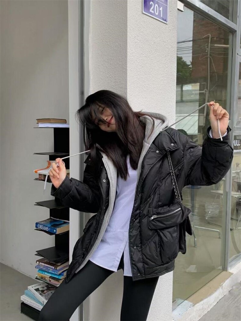 假两件短款衣，女装棉衣/棉服，里奈(1F)