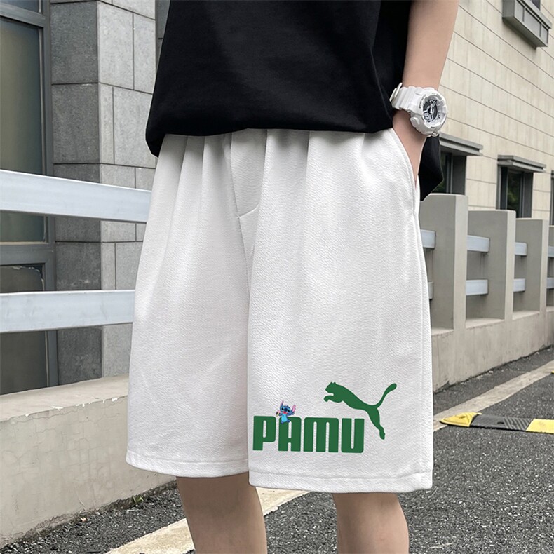 MK37227-P15 冰丝短裤男士大码宽松休闲五分裤男运动中裤图片