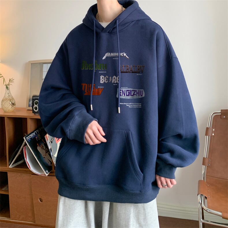 ！连帽圆领卫衣男装港风帽衫男LM163-P35,男装卫衣,电商B367