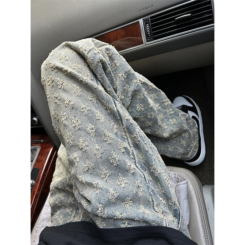 【网图】提花满印牛仔裤男夏季美式复古直筒裤子KZT63CC-特P45,男装牛仔裤,星座1007（原301D）