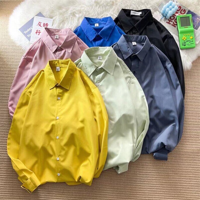 春夏男冰丝衬衫薄款oversize宽松休闲长袖衬衫C170P25,男装衬衫,星座1013-1