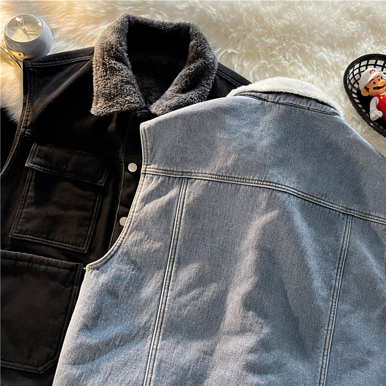 MJ215J-p68-限价98M-5XL加绒羊羔绒毛毯平铺牛仔马甲工装ins,男装工装外套,星座116