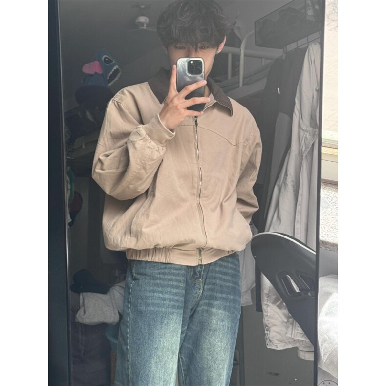 【有货】美式复古短款工装外套男春秋cleanfit夹克Y185CC-特P75图片