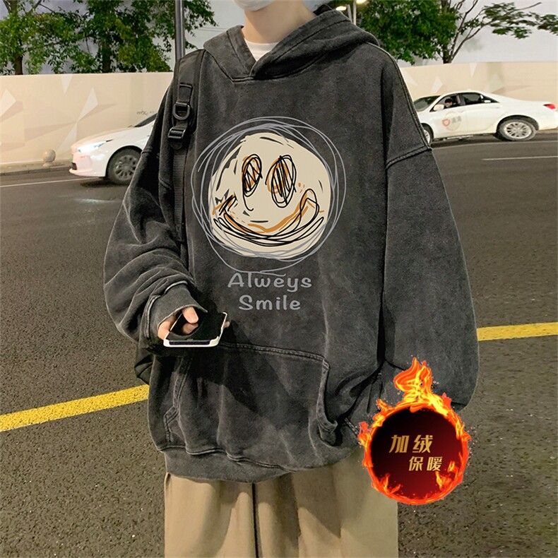直播品质500克重磅美式做旧水洗卫衣SL1536-常规特P55加绒特P65,男装卫衣,电商A486