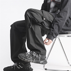 秋冬加厚三防冲锋裤宽松机能工装裤休闲裤男K10027-P38绒45，男装休闲裤，电商A099