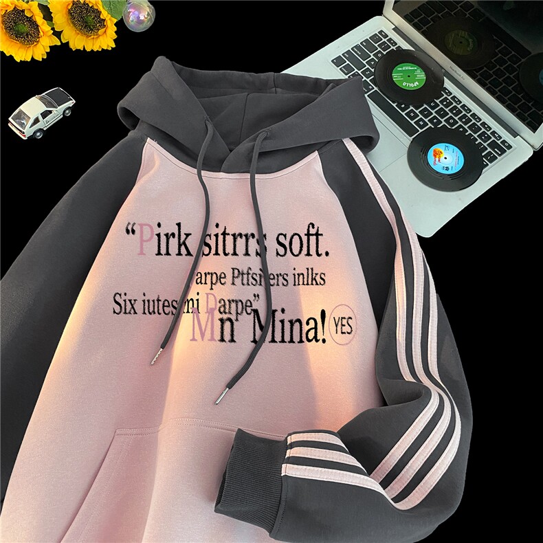 高品质！全棉重磅400克三条杠撞色印花连帽卫衣RH1214p63控98,男装卫衣,星座610B-1