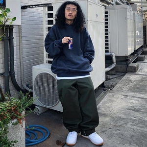 抖音得物高品质二开 25年秋冬重磅曼巴棉美式宽松连帽纯色卫衣Y99图片