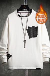 现货支持各种活动7XL-M加绒卫衣男2023冬新款加肥加大码休闲长袖图片
