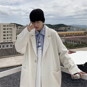 韩版潮流小西装痞帅外套春季复古潮牌宽松休闲西服男 W8062-P40图片
