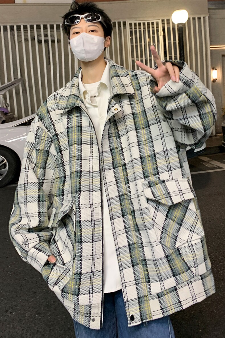 2025春季男士夹克休闲宽松百搭外套情侣款J266P95,男装夹克,电商A157