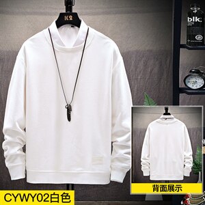 2021秋季新款男士大码卫衣圆领套头休闲打底衫上衣CYWY02-P35图片