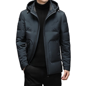 中年男脱卸帽羽绒服男中长款外套白鹅绒爸爸男装YYYR052165-P350图片
