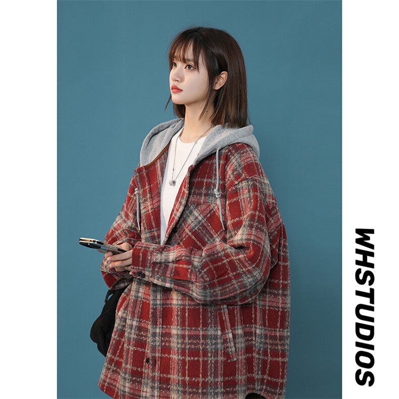秋季数据款中性宽松休闲连帽呢料小香风外套潮XZ811A-JK3016-P75,女装短外套,星座811A