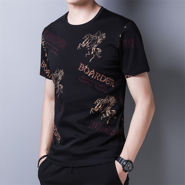AK6903钱塘2020-3夏季新款男士时尚休闲全棉短袖T恤精品P48,男装T恤,钱塘207-3