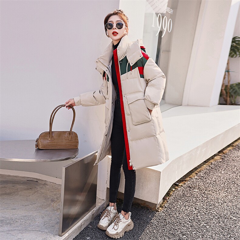 羽绒棉服女中长款韩版宽松过膝冬季2024爆款加厚棉衣时尚棉袄外套,女装棉衣/棉服,雅佳俏