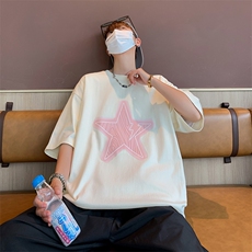 ！纯棉重磅220克夏季男士印花短袖T恤QT707-T264-P25，男装T恤，星座617B