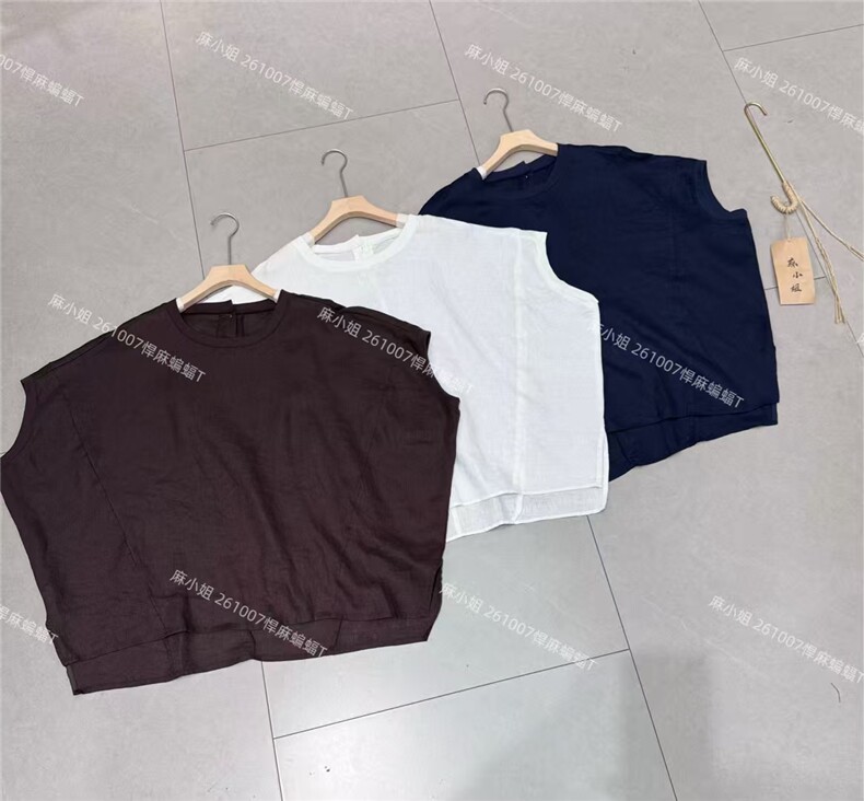 2025年夏季常规短袖圆领休闲风宽松T恤衫，女装T恤，湘姗