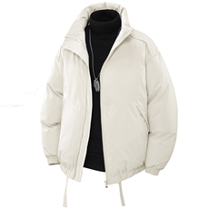 现货冬季美式休闲加厚雪山外套夹克立领纯色三防户外工装棉服，男装夹克，电商A443