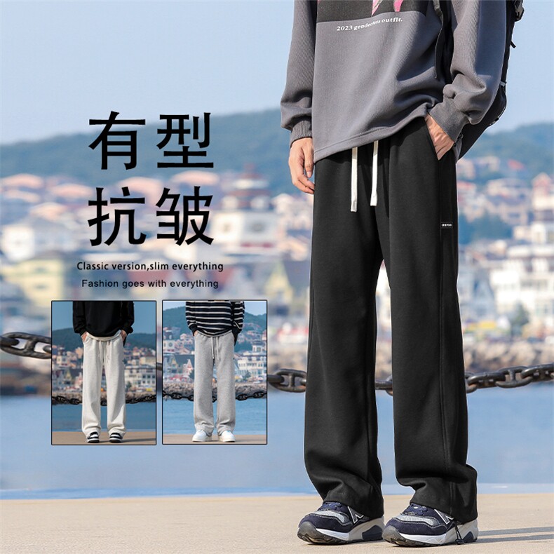 秋季2026年新款休闲裤男裤子潮牌宽松直筒卫裤X1695-特批-39图片