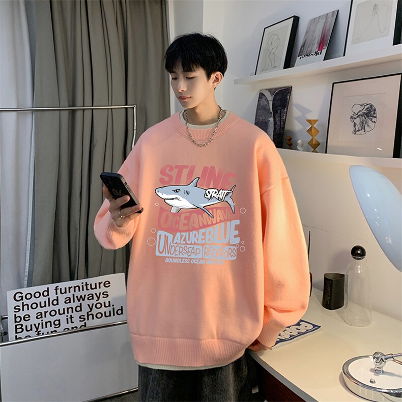 控78假两件毛衣男大码加绒针织衫男毛线衣M80331-P55加绒P70,男装针织衫/毛衣,电商A040