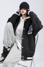 2023秋款时尚刺绣夹克男女中性风青少年潮牌棒球服外套8007-P85，男装夹克，电商A441-1