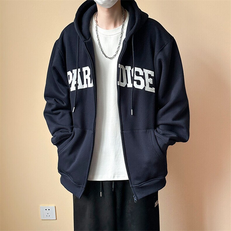 现货重磅宽松休闲绣花连帽卫衣外套男潮牌上衣A351-AW2499-P105,男装卫衣,电商A351