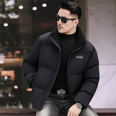 2025新款冬季立领90绒子白鸭绒羽绒服外套中年男装加厚羽绒服夹克，男装夹克，钱塘723