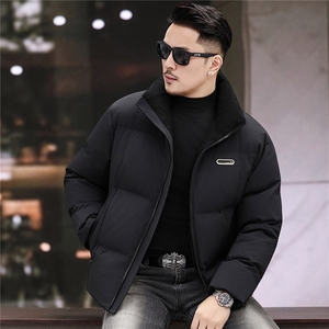 2025新款冬季立领90绒子白鸭绒羽绒服外套中年男装加厚羽绒服夹克图片