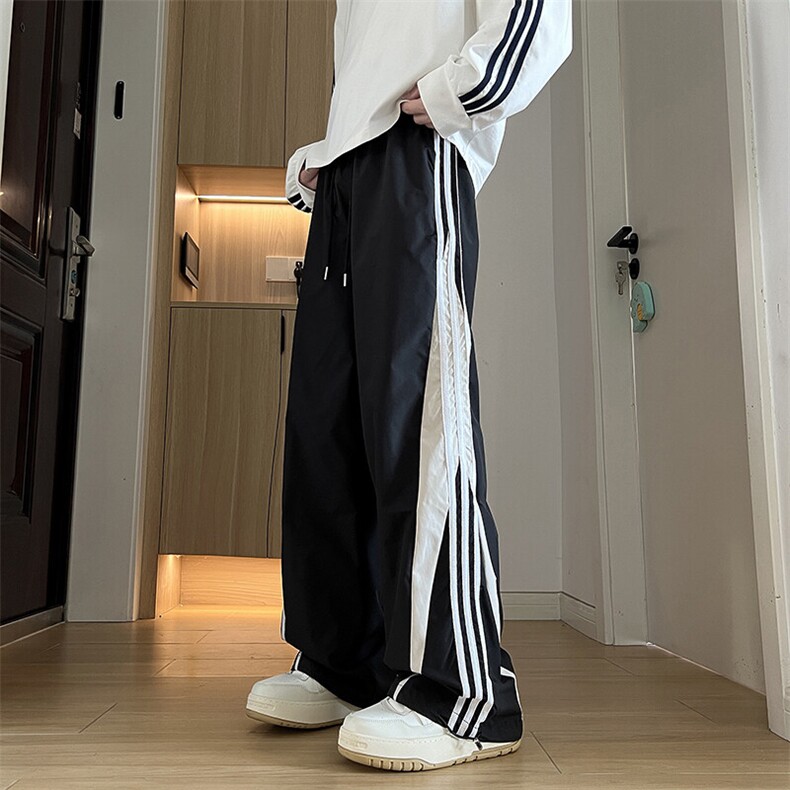 裤子男高街潮ins潮牌设计感直筒休闲长裤春秋潮流韩版K094-P40,男装休闲裤,星座308B-1