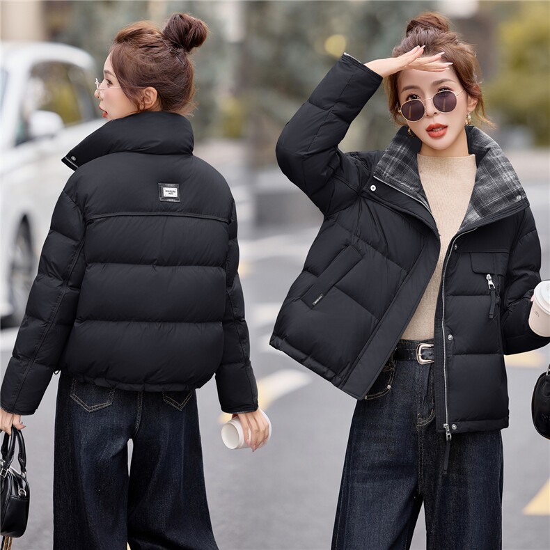 时尚立领加厚保暖白鸭绒羽绒服2025冬季新款,女装羽绒服,余墨