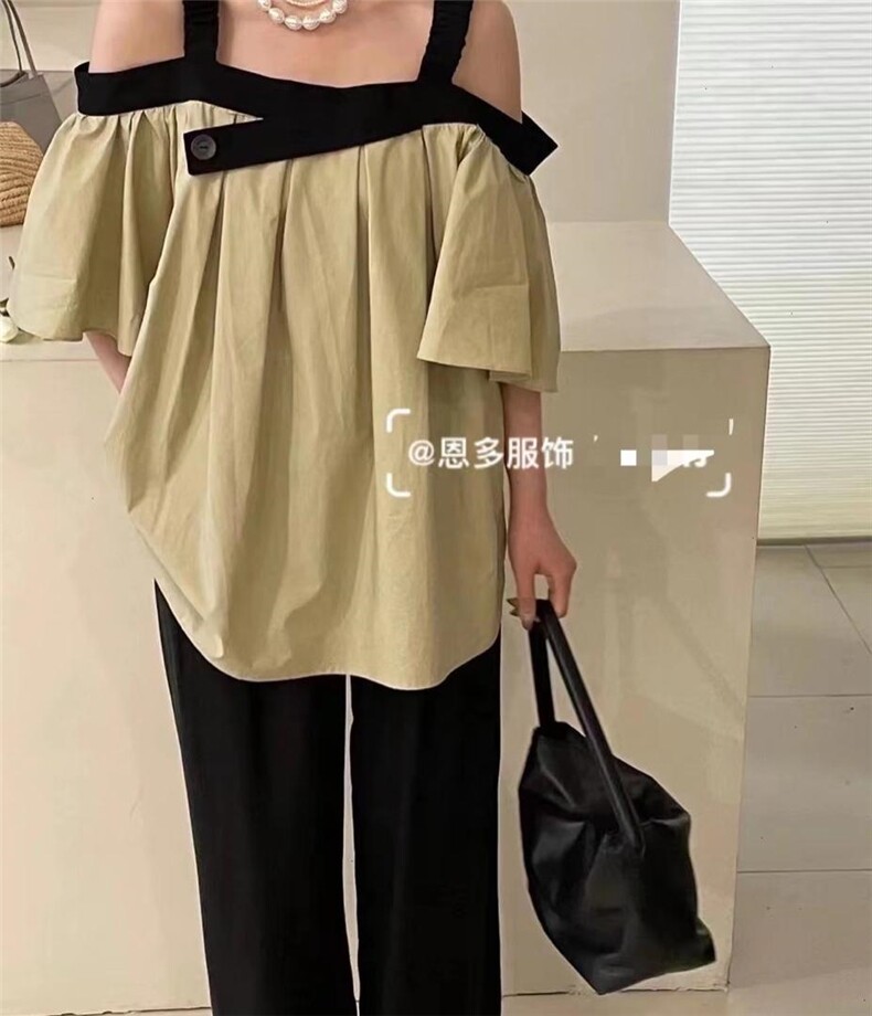 超韩一字叫上衣，其它，欧妮卡蒂蔓