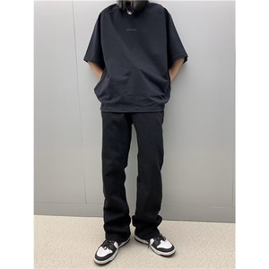 美式牛仔裤男春秋新款休闲直筒裤T1631P30图片