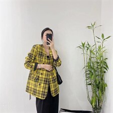 〖现货〗韩版格子西装，女装西装，悠奈尔