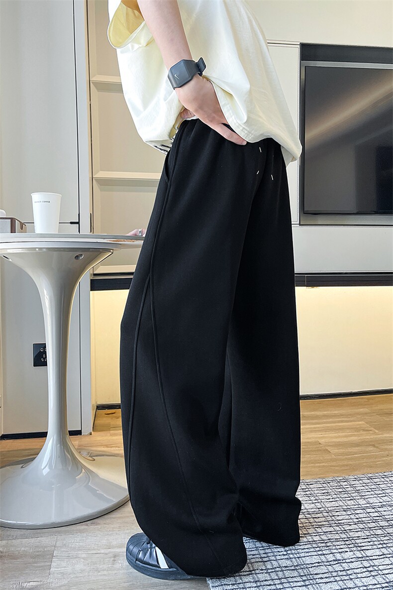 8XL-M秋季撞色运动裤子特大码美式高街直筒卫裤休闲裤KZ1945/P55,男装休闲裤,电商B238