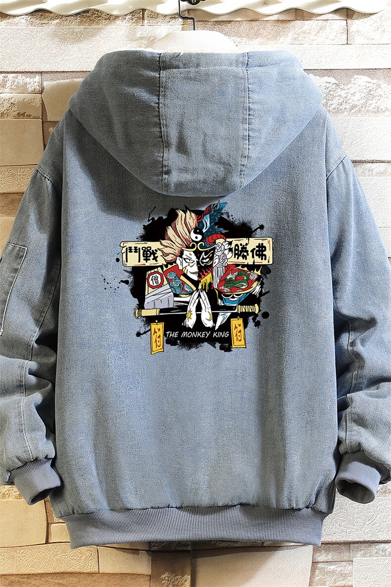 NM53016-P140牛仔外套男大码加厚加绒棉衣男羊羔毛棉服男砖墙,男装棉衣,电商A040A