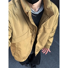 2025新款工装棉服男士美式复古飞行员夹克夹棉外套潮流立领棉衣，男装夹克，星座813-2