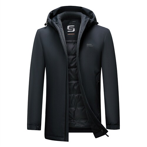 S78150冬季男士连帽白鸭绒羽绒服保暖外套修身潮流帅气P310，男装羽绒服，电商B360