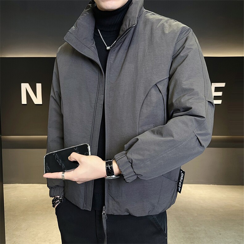 数据男士羽绒服标50保暖外套纯色休闲上衣B317/86562/P195图片