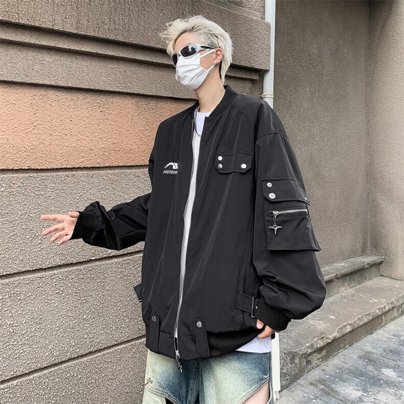 A785-P652024秋季薄款情侣潮牌夹克美式高街设计感棒球服外套男,男装夹克,星座512-6