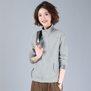 2022年秋季新款潮短外套女宽松显瘦韩版立领棒球服女春秋开衫图片