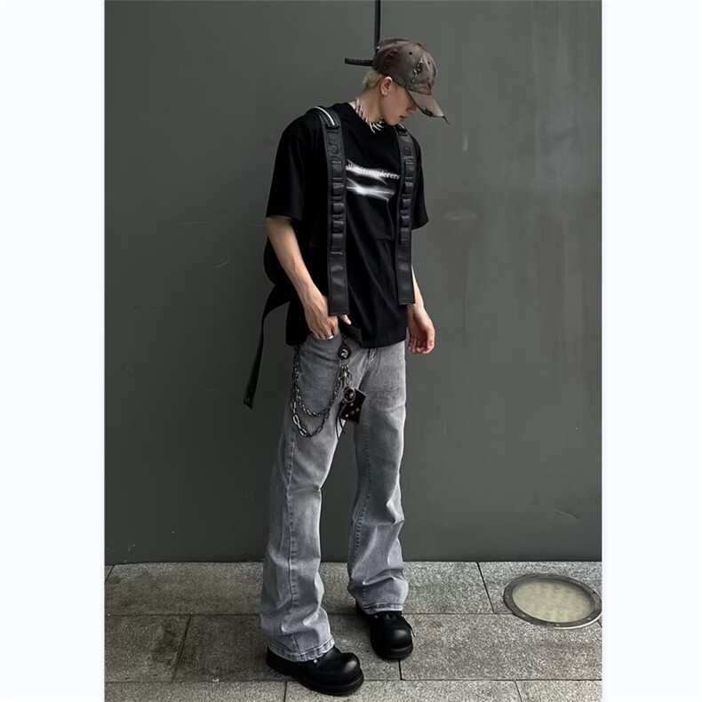 牛仔裤男士韩版潮流高街直筒裤子2024夏季新款ins长裤RK1668-P53,男装牛仔裤,星座412-3