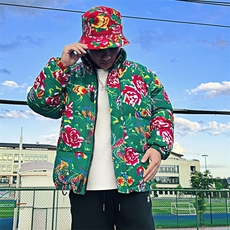 MY203男女休闲加厚保暖防寒棉衣外套棉服棉袄东北大花绿色团队潮，男装棉衣，星座115A(原星座507）