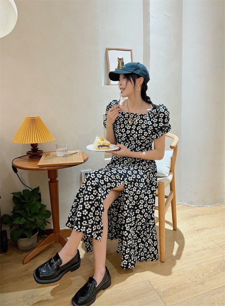 欧货同款侧开叉长裙，其它，玩美