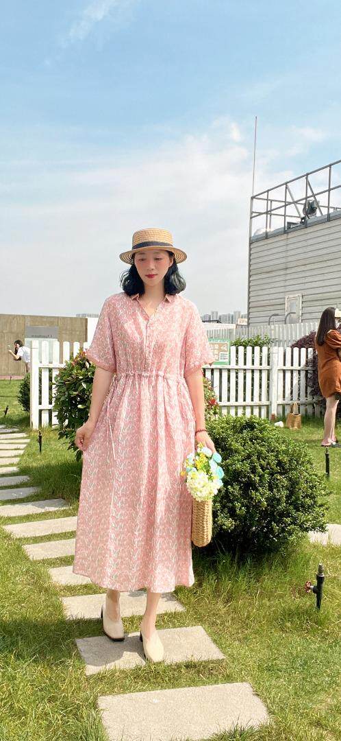 纯苎连衣裙小衫裤子裙子衬衣 时尚风 风淑女风休闲风，女装连衣裙，川哲