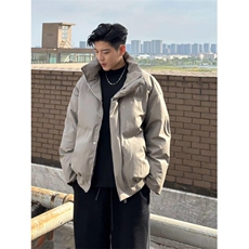 网图冬季哑光PU皮棉服加厚保暖棉衣D8808-特P65，男装棉衣，星座1213
