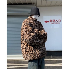 豹纹棉服双面穿外套保暖潮牌欧美街头秋冬新款棉衣6662P78，男装棉衣，星座410-2